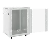 Armoire réseau 15U - Gris - 53 x 40 x 80 cm - Acier laminé à froid et verre - Système de stockage réseau robuste pour infrastructure informatique professionnelle