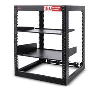 Armoire réseau 15U pour Serveur - Rack à Cadre Ouvert, Montage Mural, Conception Robuste pour serveurs et équipements audiovisuels | Compatible avec l'équipement Standard de 48,3 cm (Noir)