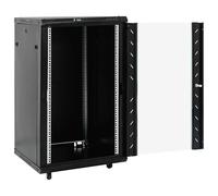 Armoire réseau 18U - IP20 - Noir - 60 x 60 x 100 cm - En acier laminé à froid et verre - Pour systèmes de stockage réseau professionnels - Robuste et durable pour une infrastructure informatique sûre