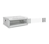 Armoire réseau 4U - IP20 - En acier laminé à froid et verre - Compact - 53 x 40 x 21 cm - Idéale pour le bureau et la salle de serveurs - Rangement et protection stables de vos appareils réseau