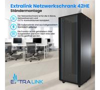 Extralink EX.8628 étagère 42U Rack autonome Noir