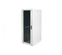 Armoire réseau debout DYNAmic Basic 19" 32U rack600x800, porte avant en verre, gris, 600kg 1590x600x800 mm, couleur gris (RAL 7035)