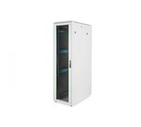Armoire réseau debout Unique 19" 42U rack 600x1000, porte avant en verre, gris, 800kg 2053x600x1000 mm, couleur gris (RAL 7035)