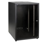 Armoire réseau EFB 19 pouces OFFICE SERIES 15U 600 x 600 RAL9005 Noir IP20, entièrement pré-assemblée et démontable, façade en verre, capacité de charge de 38 kg
