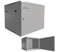 Extralink 9U 600X600 ASP WALL-MOUNTED RACKMOUNT CABINET METAL PORTE GRIS Cadre de mur Gris