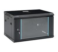vidaXL Coffret de Réseau Mural Armoire de Stockage Armoire de Données Equipement de Réseau Armoire de Réseau 6U 19" IP20 600x450x375 mm