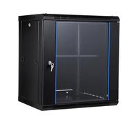 Armoire réseau murale 12U - Boîtier rack de serveur de 45 cm de profondeur avec porte en verre verrouillable et panneaux latéraux amovibles, rack d'équipement informatique/AV pour des données