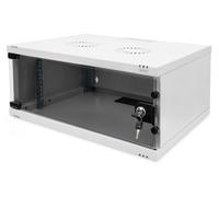 Armoire réseau murale 19" 4U, SOHO 241 x 540 x 400 mm, porte en verre, gris, non assemblée, 60 kg