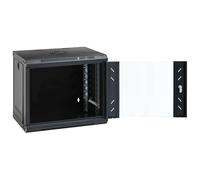 Armoire réseau murale 9U - IP20 - En acier laminé à froid et verre - Compact - 53 x 40 x 45 cm - Pour systèmes de stockage réseau sécurisés