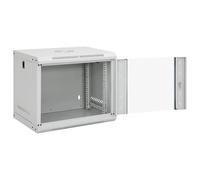 Armoire réseau murale 9U - IP20 - En acier laminé à froid et verre - Compact et durable - Pour systèmes de stockage réseau - Idéal pour le bureau et la maison
