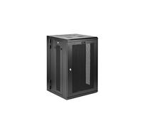 Armoire Réseau Murale à 4 Montants 18U avec Etagère 1U, Armoire Serveur Murale 19" à Charnières pour Equipement IT/AV/Electronique/Ordinateur,