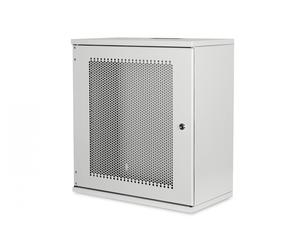 Armoire réseau suspendue 19" 12U rack 540x400, portes perforées, gris, non divisée, non assemblée, 60kg 595x540x400 mm, porte avant perforée, gris