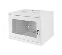 Armoire réseau suspendue 19" 7U rack 540x400, porte perforée, grise, non divisée, non assemblée, 60kg 370x540x400 mm, porte avant perforée, grise