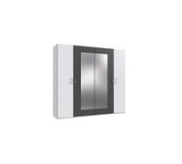 Armoire RHODES 4 portes miroirs Décor et L225 P58 H208 cm