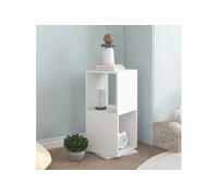 Vidaxl Armoire Rotative Blanc 34,5x34,5x147,5 Cm Aggloméré Multicolore