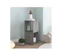 Armoire rotative Gris béton 34,5x34,5x75,5 cm bois d'ingénierie339559