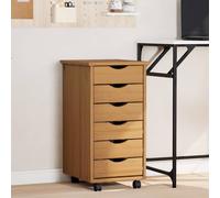 Armoire Roulante avec Tiroirs Meuble de Rangement Bois de Pin Solide vidaXL