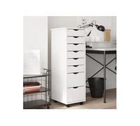 vidaXL Armoire roulante MOSS blanche avec tiroirs en bois de pin solide
