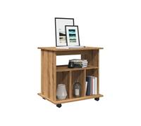 Vidaxl Armoire Roulante Chêne Artisanal 60x45x60 Cm Bois D'ingénierie Marron