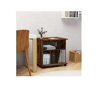 Armoire roulante Chêne fumé 60x45x60 cm Bois d ingénierie