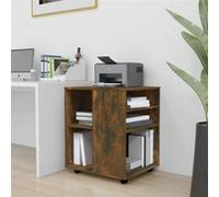 Armoire roulante Chêne fumé 60x53x72 cm Bois d ingénierie