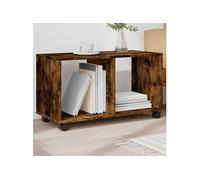 Armoire roulante chêne fumé 72x33x42,5 cm bois d ingénierie Marron G
