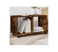 Armoire roulante chêne fumé 72x33x42,5 cm bois d'ingénierie 853141