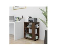 Armoire roulante Chêne marron 60x35x75 cm Bois d ingénierie