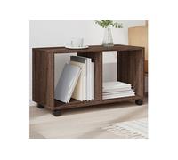 Armoire roulante chêne marron 72x33x42,5 cm bois d ingénierie