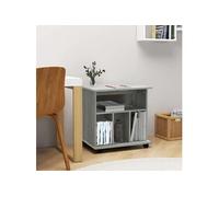 Vidaxl Armoire Roulante Sonoma Gris 60x45x60 Cm Bois D'ingénierie Marron