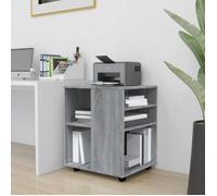 Armoire roulante - VIDAXL - Sonoma - Bois d'ingénierie - 60x53x72 cm - Couleur gris