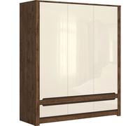 Armoire Ruso 178 cm 3 portes chêne pearl gloss