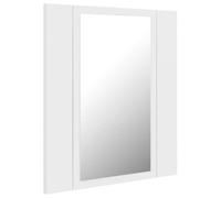 Armoire salle de bain à miroir led 40 x 12 x 45 cm acrylique blanc