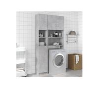 Armoire salle de bain Gris béton 32x25,5x190 cm Bois ingénierie