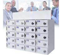 Armoire sécurisée pour appareils mobiles - Fixation murale pour bureau/salle de classe - Avec serrure à clé - Support de téléphone - Idéal pour les écoles et les espaces de travail