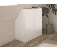 Armoire sous pente 2 portes - Blanc - ADEZIO