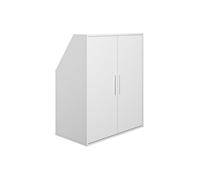 Vente-unique - Armoire sous Pente 2 Portes - Blanc - ADEZIO