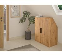 Armoire sous pente ADEZIO 2 portes Panneau de particule Naturel clair 91.3x110x50 cm