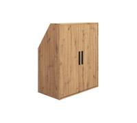 Armoire sous pente 2 portes - Coloris : Naturel - ADEZIO