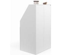 Armoire sous pente 2 portes TOMI 60 x 50 x 110/70 cm blanc Blanc G