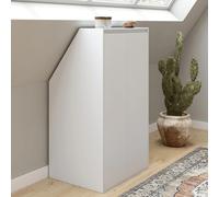 Armoire sous pente 2 portes tomi 60 x 50 x 70-110 cm blanc