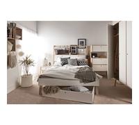 Armoire spot décor bois acacia et blanc TU