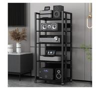Armoire stéréo HiFi 4/5/6 niveaux - Support multimédia autonome pour tourne-disque, haut-parleur, amplificateur et récepteur - Étagère d'angle pour composants audio