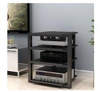 Armoire stéréo HiFi, étagère pour amplificateur, équipement audio-vidéo, centre de divertissement d'angle - Idéal pour lecteurs DVD, consoles de jeux, boîtes TV, décodeurs de câble, routeurs WiFi