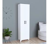 en.casa Armoire Strömsund avec 8 étagères 178 x 49 x 32 cm Blanc
