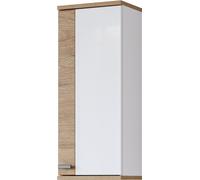 Armoire suspendue BALEA en blanc et couleur chêne