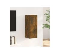 Armoire suspendue Chêne fumé 35x34x90 cm Bois d ingénierie