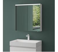 Armoire Suspendue de Salle de Bain avec Miroir et éclairage LED - MAI & MAI - Blanc Mat - 70x15x70 cm