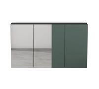 Armoire Suspendue de Salle de Bain avec Miroir Mai & Mai® 120x15x70 cm Gris Noir Mat