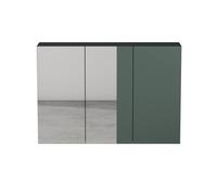 Armoire Suspendue de Salle de Bain MAI & MAI avec Miroir 100x15x70 cm Gris Noir Mat